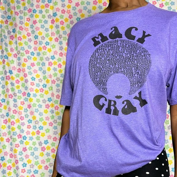 Purple and black Macy gray tshirt art songs music size xl no flaws - Picture 3 of 5